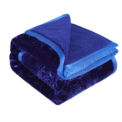 Ultra Plush Printed 3-piece Sherpa Borrego Comforter Set