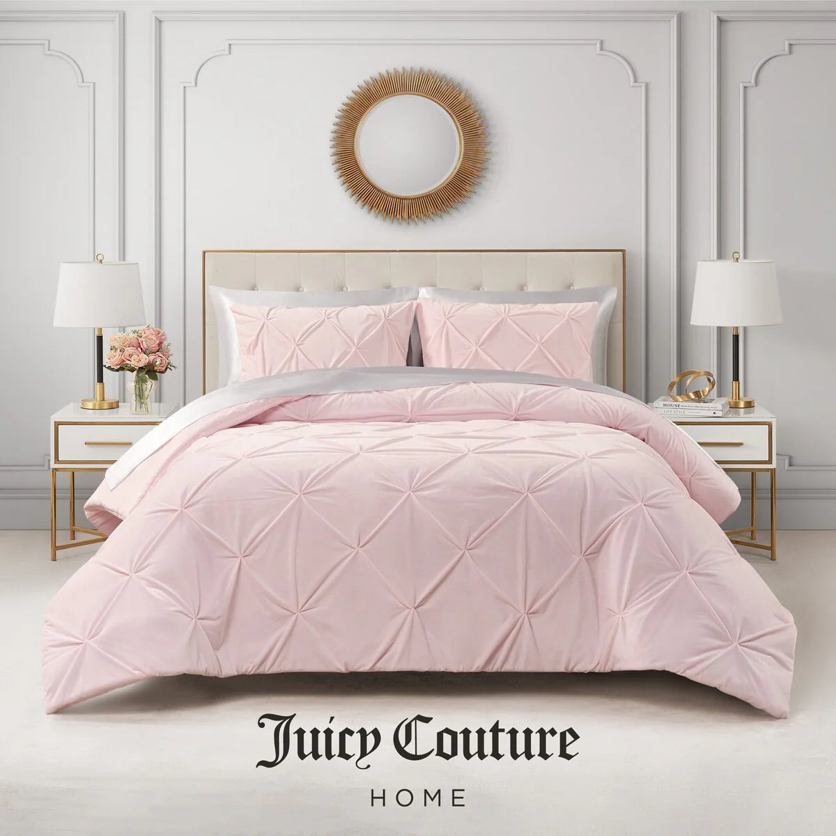 Juicy Couture Kiss Pleat Plush Comforter Sets