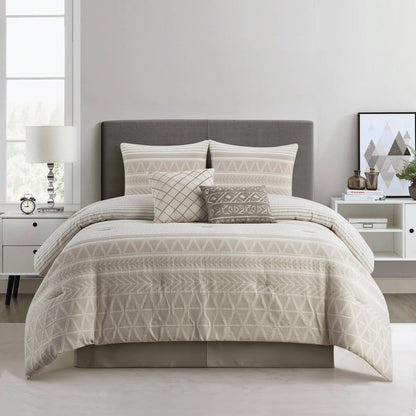 Nanshing Athena 6 Piece Contemporary Geometric Comforter Set