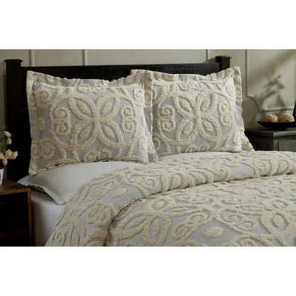 Better Trends Eden Comforter Set 100% Cotton Tufted Soft Plush Chenille Machine Washable Tumble Dry