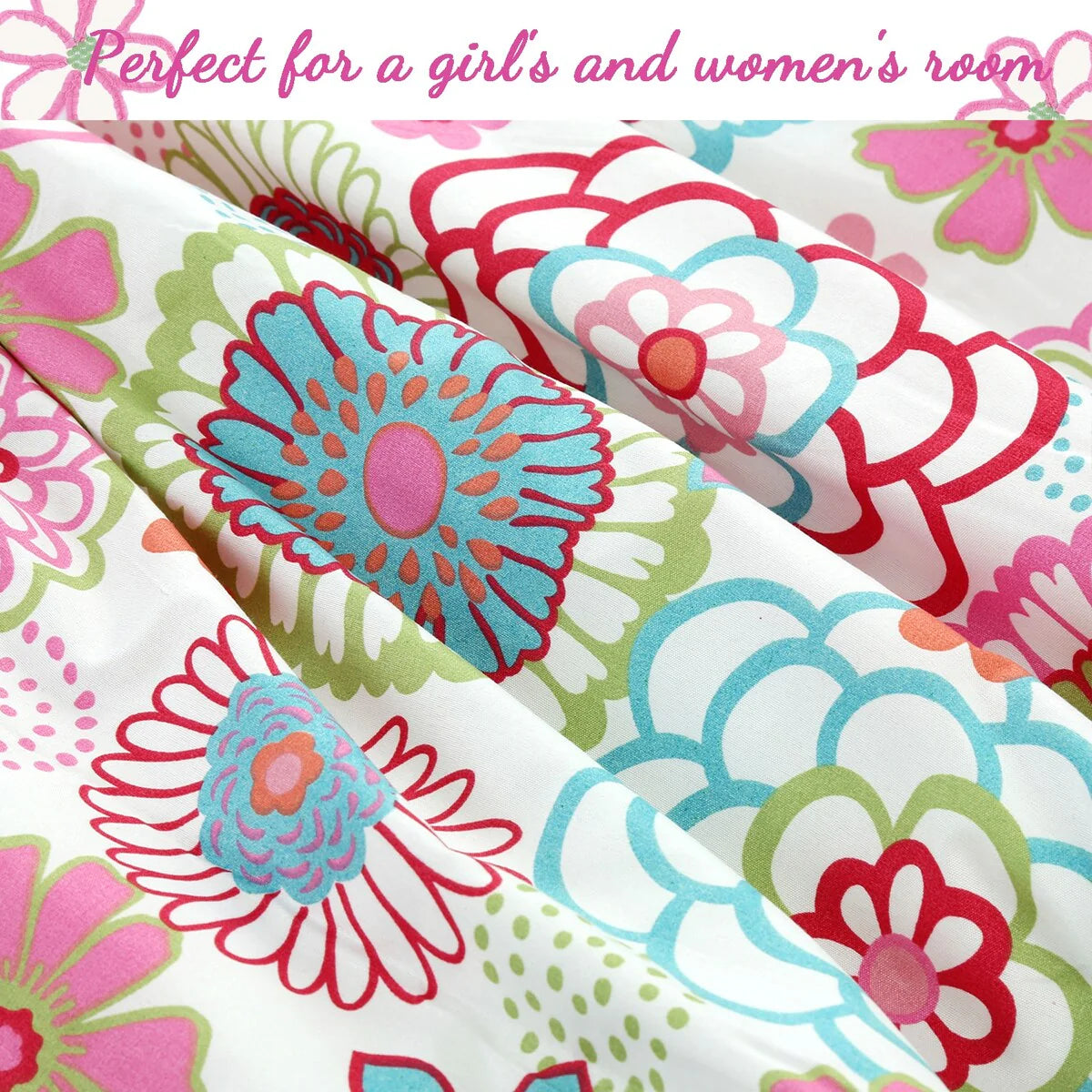 Cozy Line Mariah Floral Polka Dot Comforter Set with Decorative Pillow