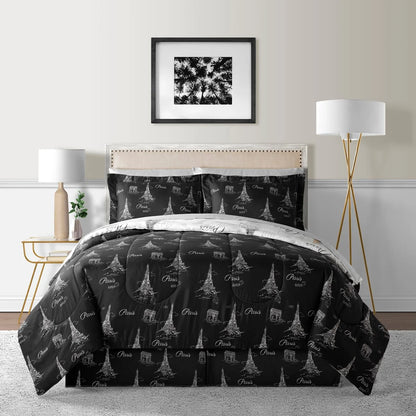 Lanwood Home Paris Sketch 8-Piece Comforter Set