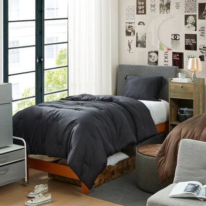 Cool as the Other Side of the Pillow - Coma Inducer? Oversized Comforter Set - Black