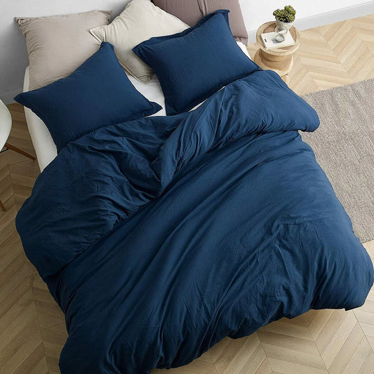 Chommie - Weighted Natural Loft Comforter Set - Nightfall Navy