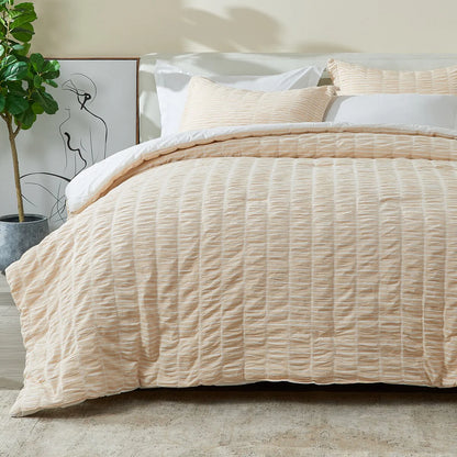 Patina Vie Maison Down Alternative Reversible Puckered Stripe 3 Pc. Comforter Set