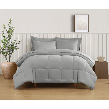 Truly Soft Green Recycled Solid Comforter Set