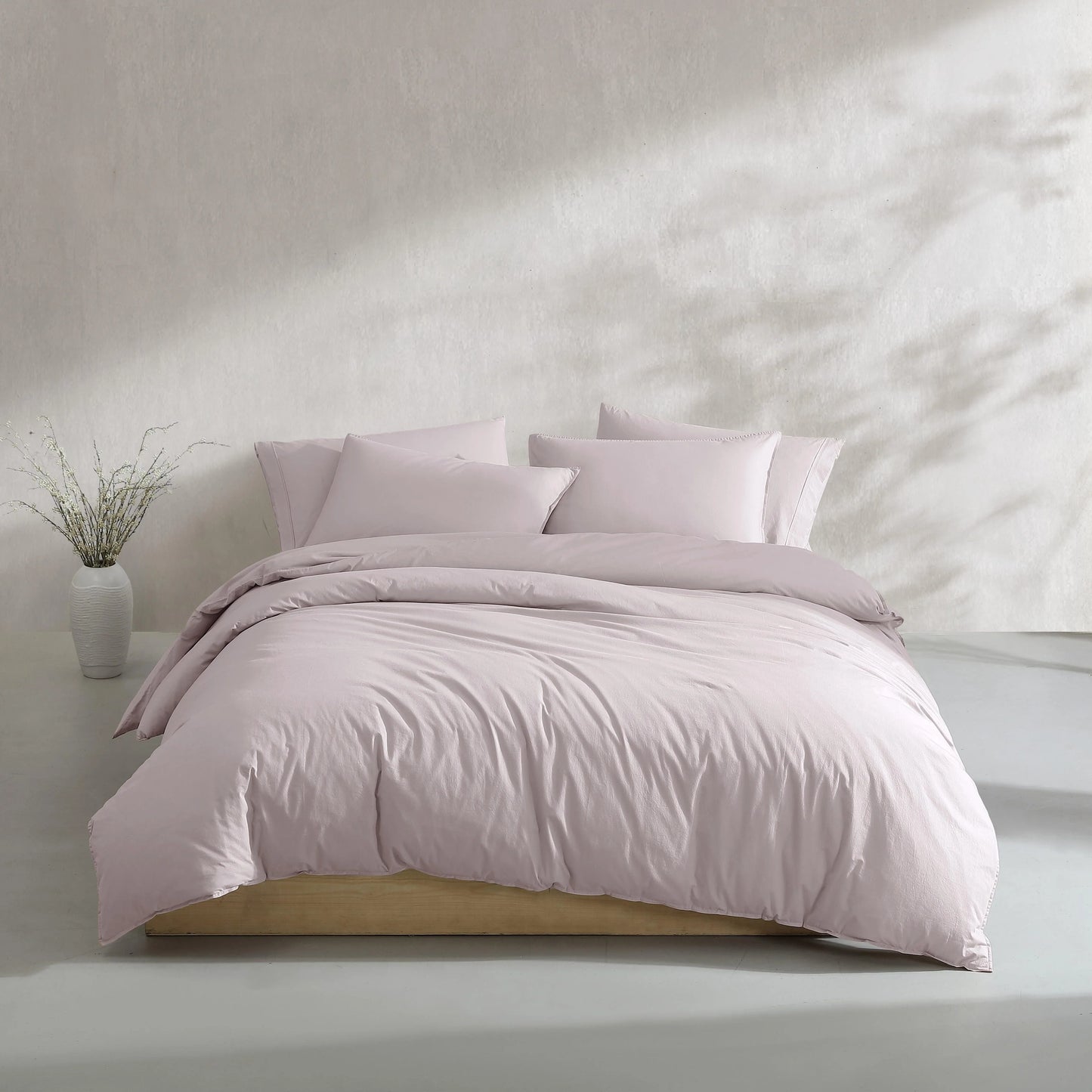 Calvin Klein Washed Percale Cotton Solid Comforter Set
