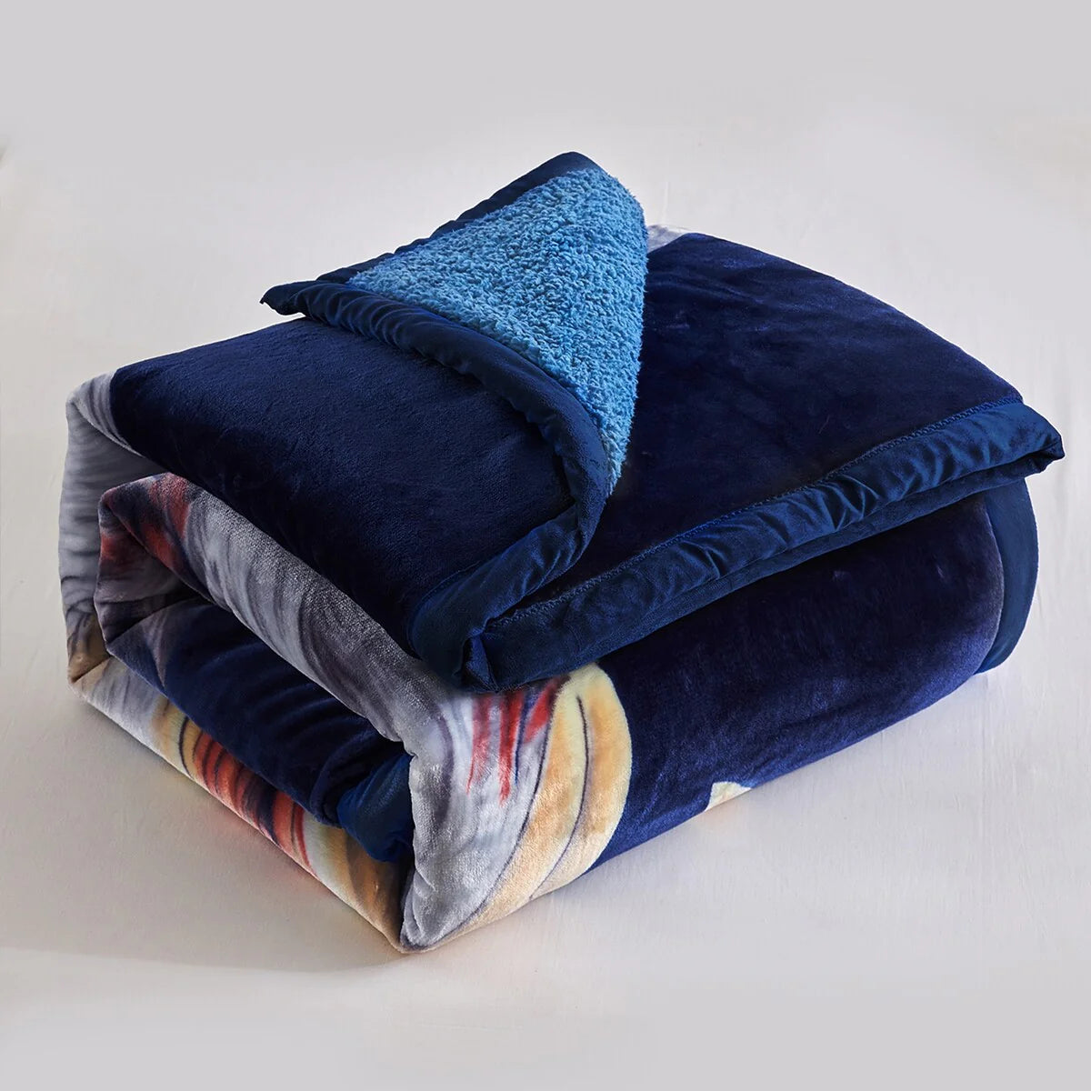 Ultra Plush Printed 3-piece Sherpa Borrego Comforter Set