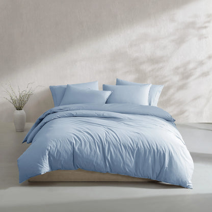 Calvin Klein Washed Percale Cotton Solid Comforter Set