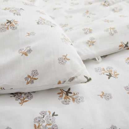 Floral Printed Comforter Set with Pillowcases, Bedding Set for All Season