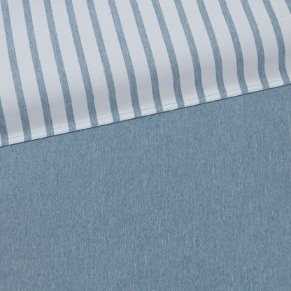 Madison Park Essentials Braydon Blue Reversible Stripe Down Alternative Comforter Set