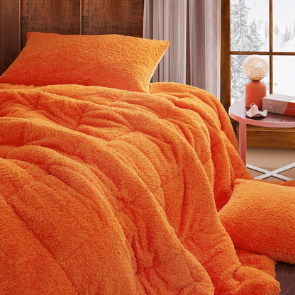 Dreamsicle Creamsicle - Coma Inducer? Oversized Comforter - Orange Peel
