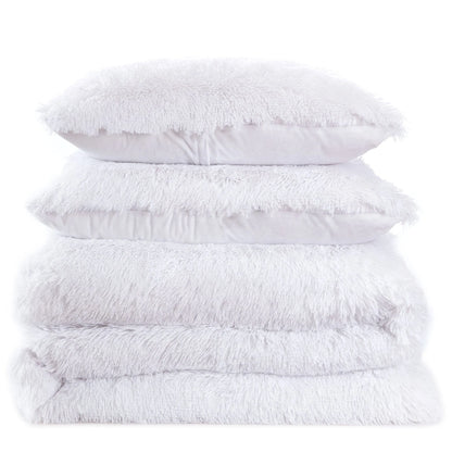 Long Plush Shaggy Comforter Set