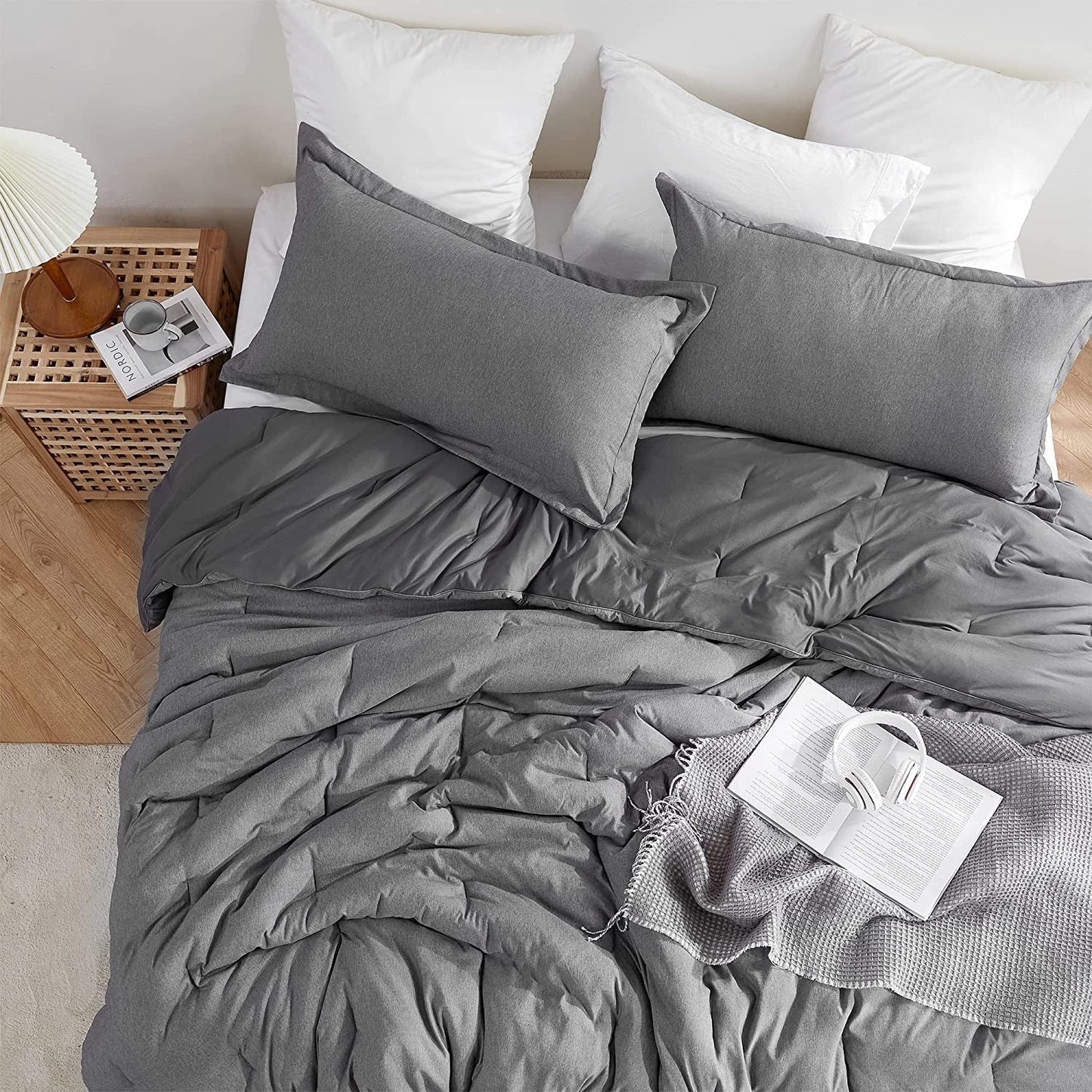 Yoga Pants? - Coma Inducer? Oversized Cooling Comforter Set - Steel Gray