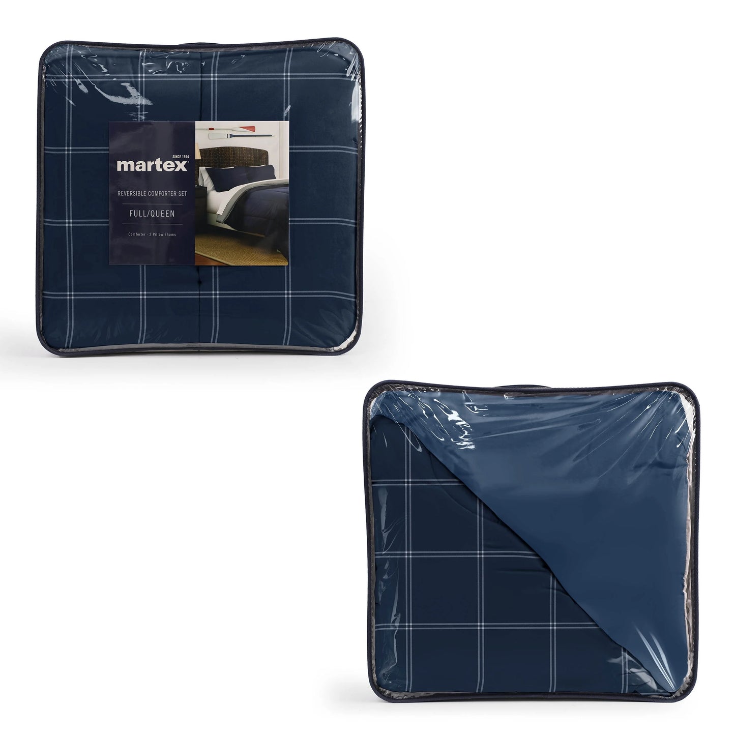 Martex Mf Reversible Comforter Check Comforter Set