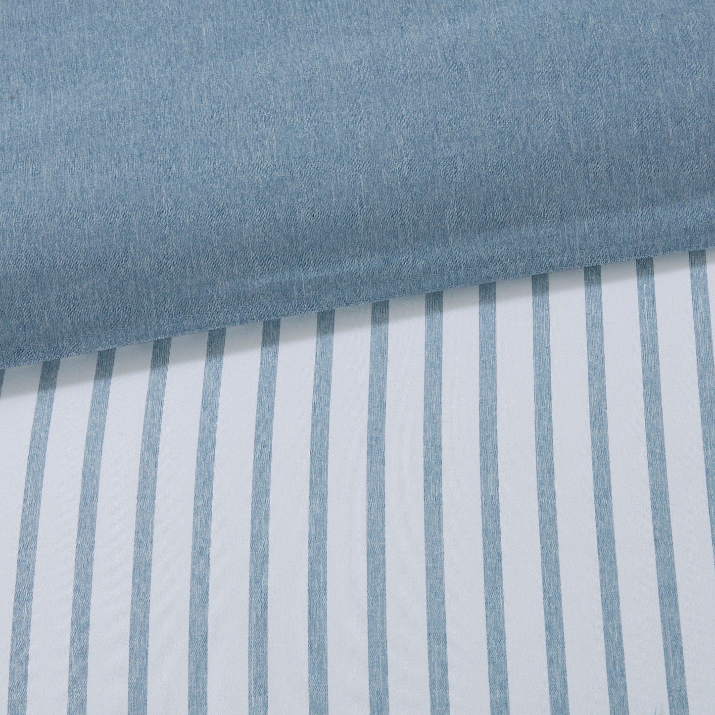 Madison Park Essentials Braydon Blue Reversible Stripe Down Alternative Comforter Set