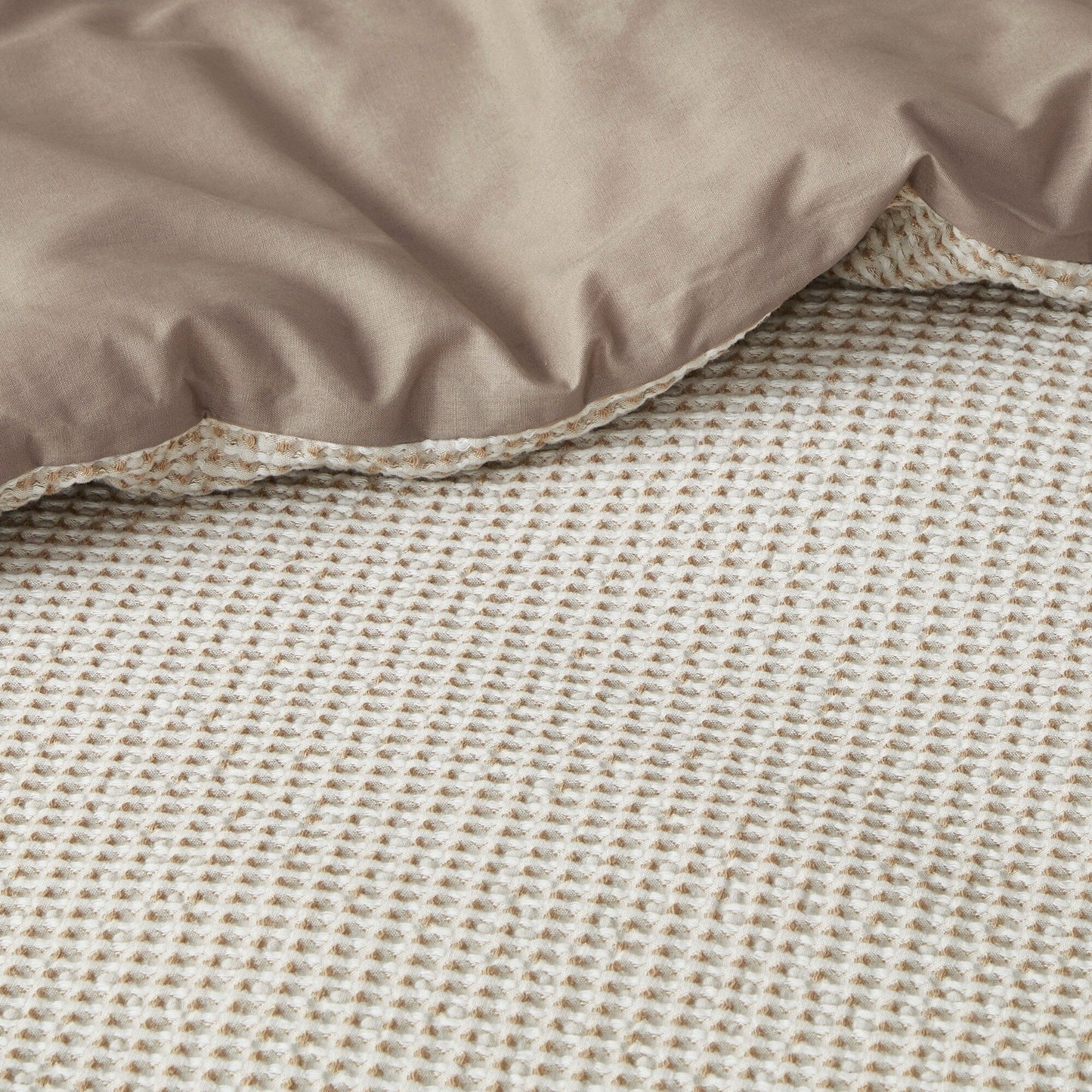Adalyn 4 Piece Cotton and Rayon from Bamboo Blend Waffle Weave Comforter Cover Set w/removable insert by Clean Spaces
