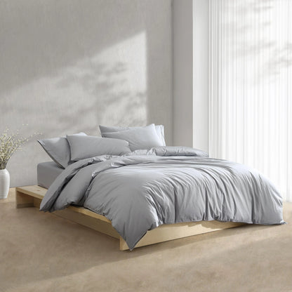 Calvin Klein Washed Percale Cotton Solid Comforter Set