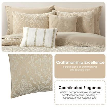 Nanshing Penelope 10 Piece Traditional Damask Comforter Set