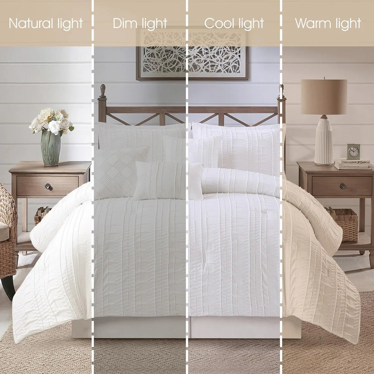 Nanshing Dakota Clipped Stripes Comforter Set