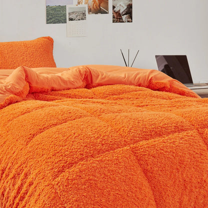 Dreamsicle Creamsicle - Coma Inducer? Oversized Comforter - Orange Peel