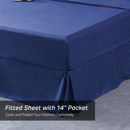 8-piece Pinch Pleated Bed-in-a-Bag Down Alternative Comforter Set