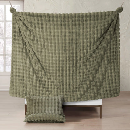 Snowball Chunky Bunny - Coma Inducer? Oversized Comforter Set - Olive Earth