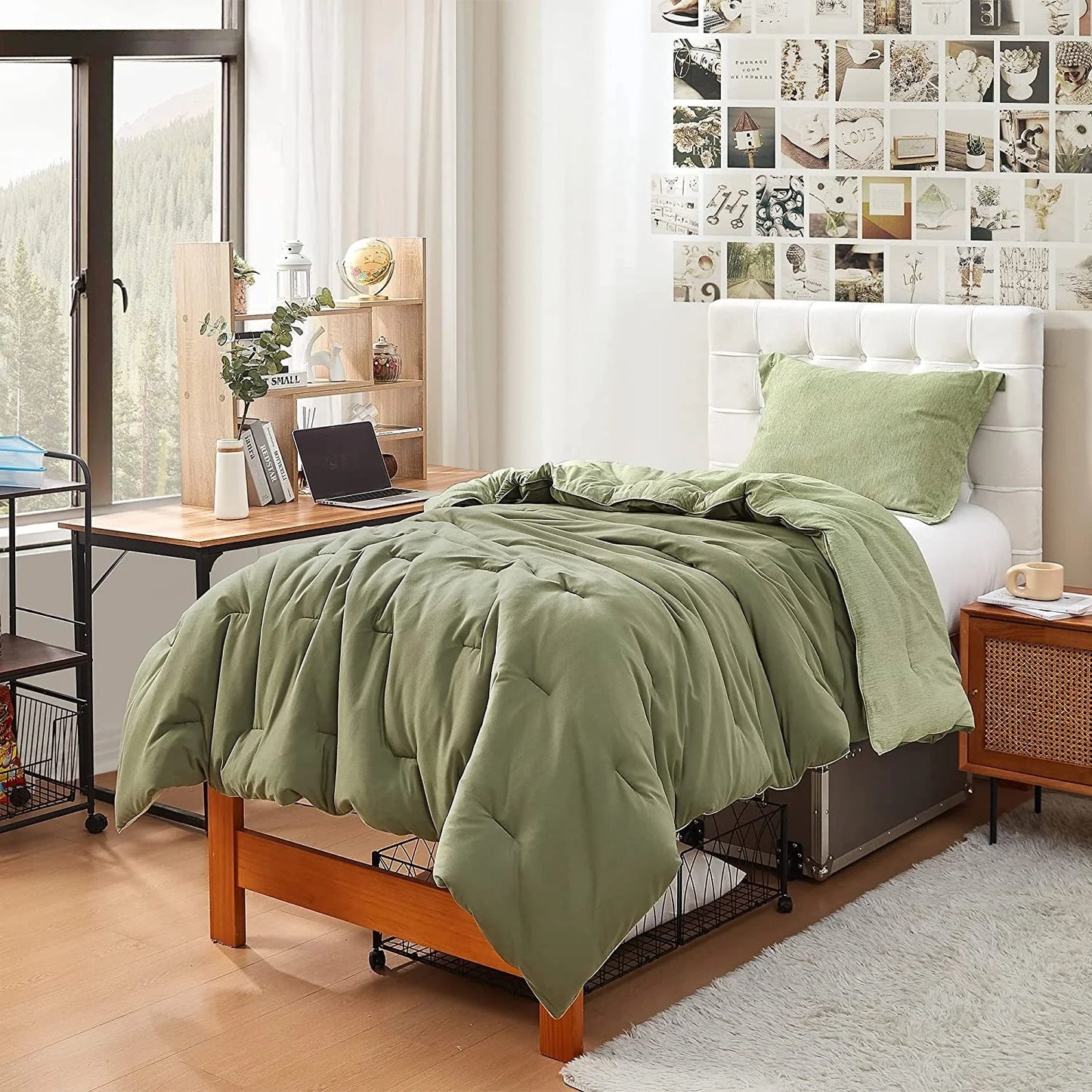 Yoga Pants? - Coma Inducer? Oversized Cooling Comforter Set - Military Green