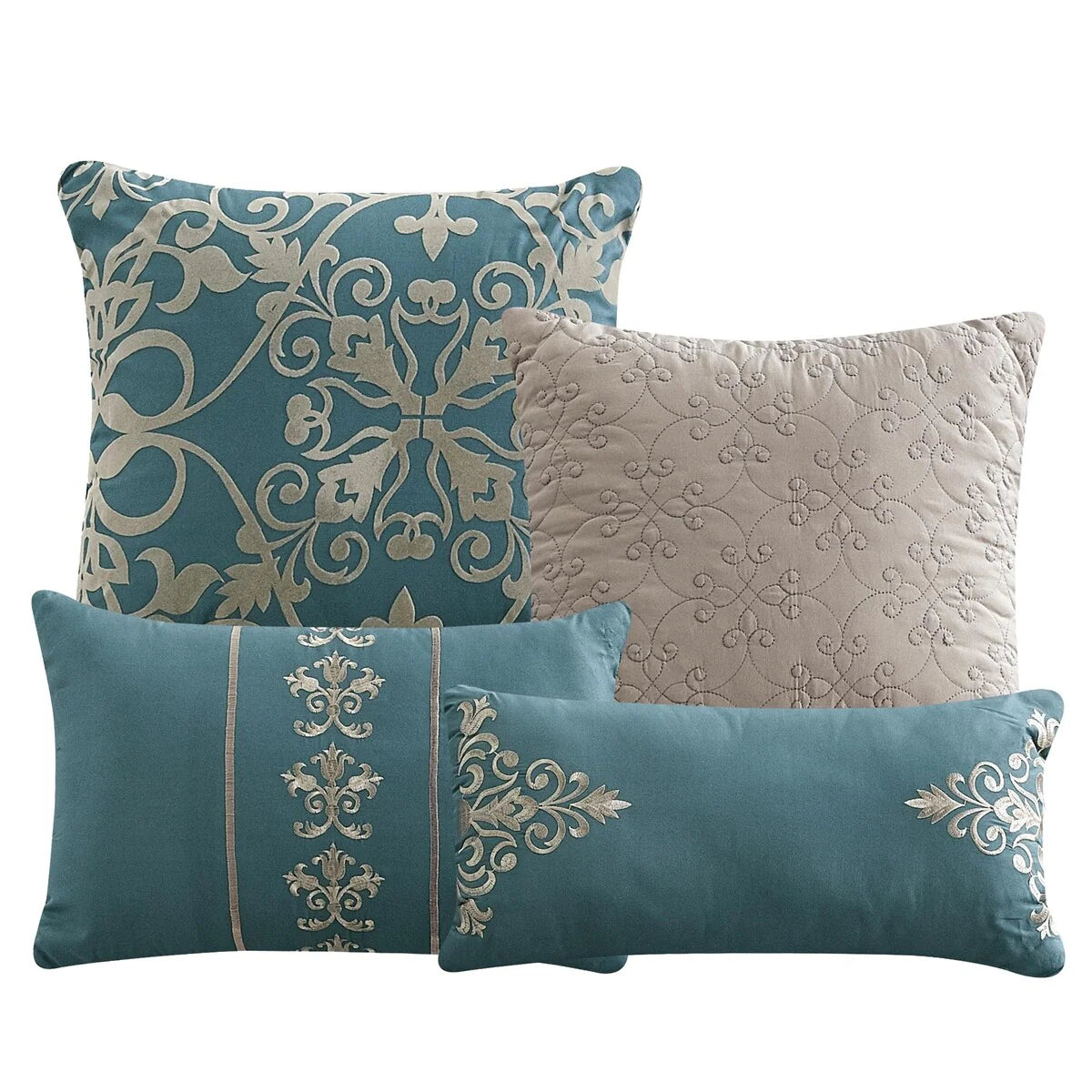 Shatex Selas7PC Bedding Comforter Set All-season Reversible Bed in a Bag