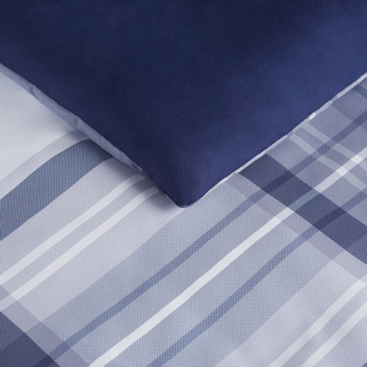 Serta Simply Clean Scott Plaid Antimicrobial Bedding Set with Sheets