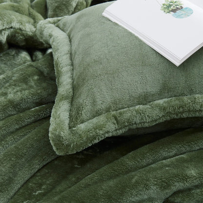 Softer than Soft? - Coma Inducer? Oversized Comforter Set - Double Plush Montana Green