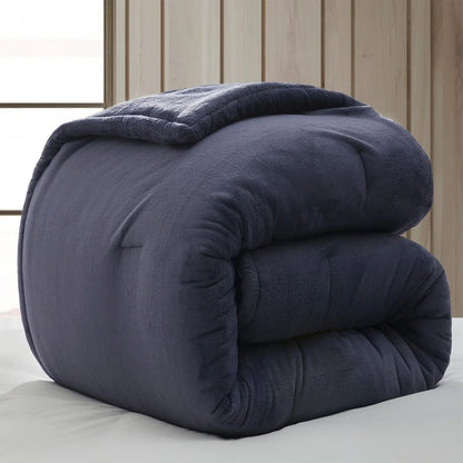 Softer than Soft? - Coma Inducer? Oversized Comforter Set - Double Plush Indigo Black
