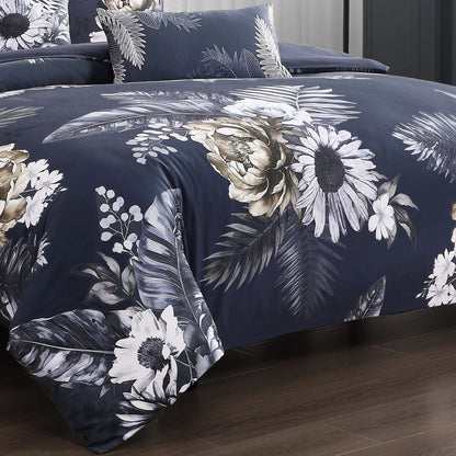 Bebejan Forget Me Not 100% Cotton Sateen 5-Piece Reversible Comforter Set