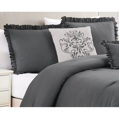 Portland Ruffled Washed Comforter Set