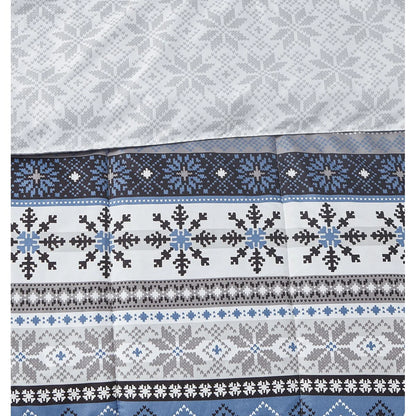 CEDAR COURT Fair Isle Blue Microfiber Comforter Set