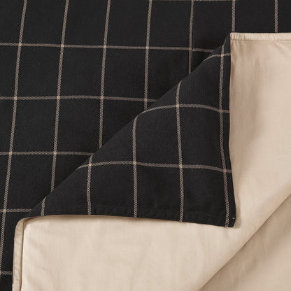 HiEnd Accents Windowpane Plaid Modern Rustic Bedding 3 Piece Comforter Set