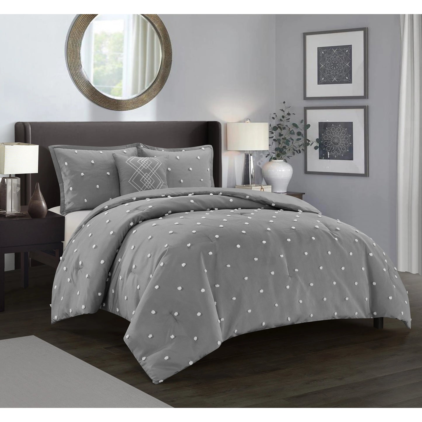 Nanshing Donna 4-Piece Polka Dots Comforter Set