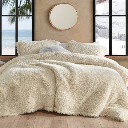 Fluffy Clouds - Coma Inducer? Oversized Comforter Set - Bleached Blonde