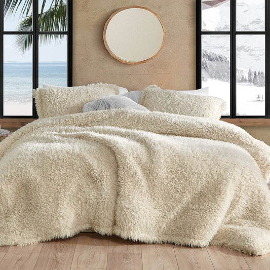 Fluffy Clouds - Coma Inducer? Oversized Comforter Set - Bleached Blonde