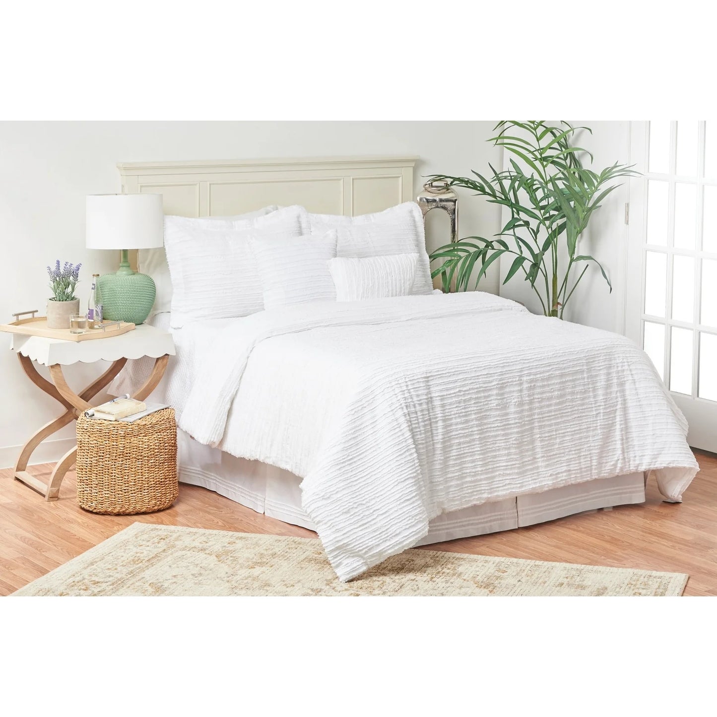 Eyelashes White 5 Piece Comforter Set