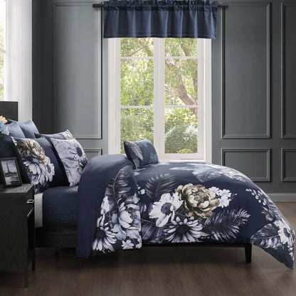 Bebejan Forget Me Not 100% Cotton Sateen 5-Piece Reversible Comforter Set
