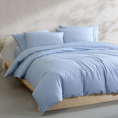 Calvin Klein Washed Percale Cotton Solid Comforter Set