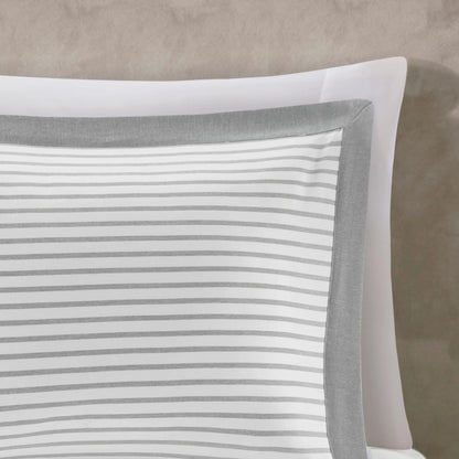 Madison Park Essentials Braydon Reversible Yarn Dyed Stripe Down Alternative Comforter Set