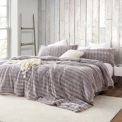 Cozy Peaks? - Coma Inducer? Oversized Comforter Set - Chevron Frosted Sierra