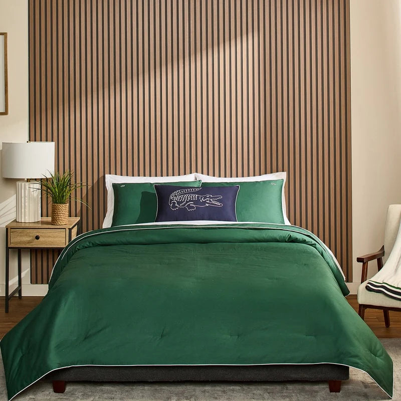 Lacoste Tiebreak 3-Piece Percale Cotton Comforter Set