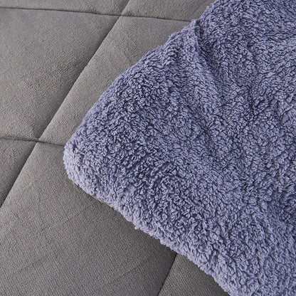 Fleece/ Sherpa Down Alternative 3-piece Comforter Set