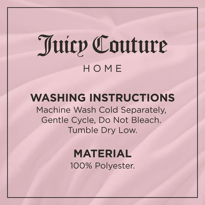 Juicy Couture Kiss Pleat Plush Comforter Sets
