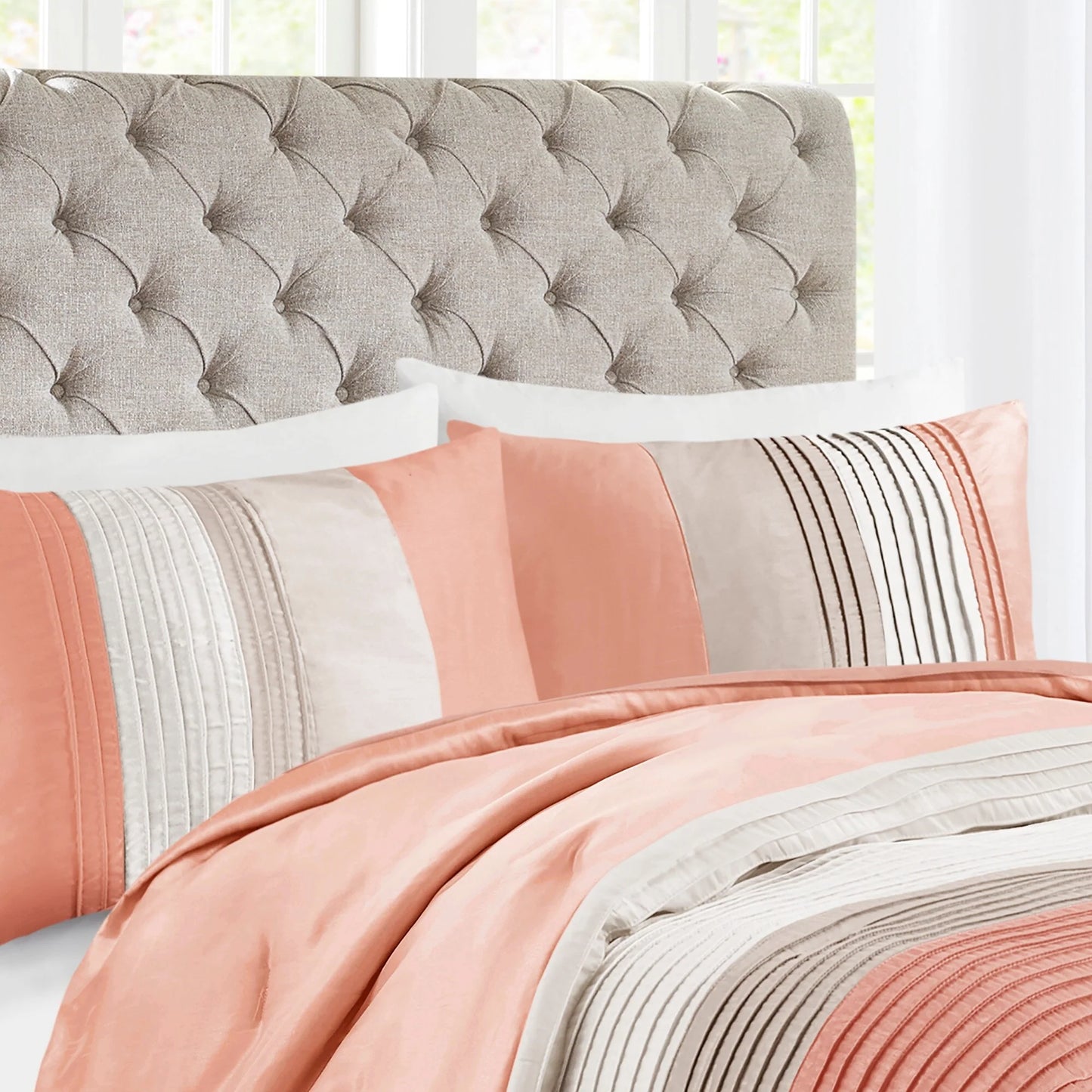 Madison Park Olympia 7-piece Coral Comforter Set