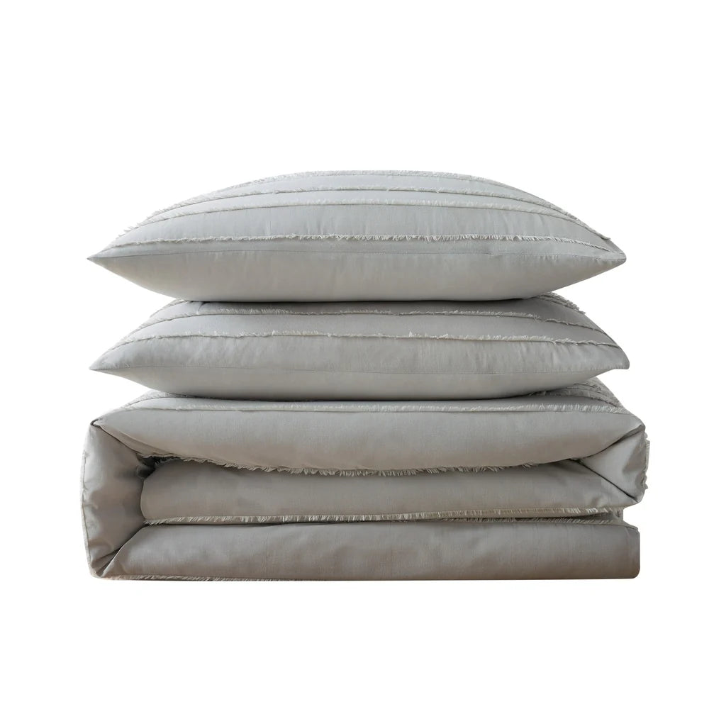 Silver Orchid Christopherson Stripe 3-piece Comforter Set