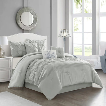 Nanshing Elise 7 Piece Modern Pinch Pleat Comforter Set